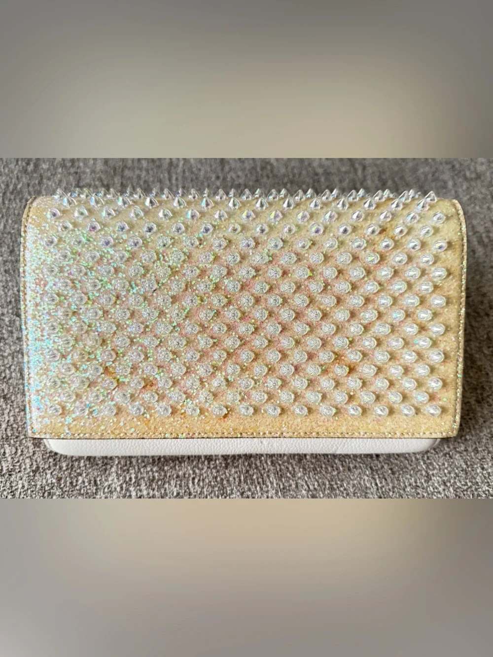 Christian Louboutin Crossbody Bag Purse Fold-Over Spike Clutch